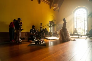 on location BTS of “Time is Eternal” crewed by multiple Film Connection students/grads & film pros