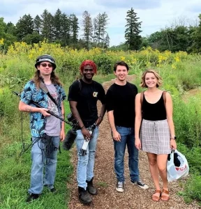 On “IOWA” Andrew Ford (sound), Director Jaden Scott, actors Mikkel Knutson and Sissy Pomplin.